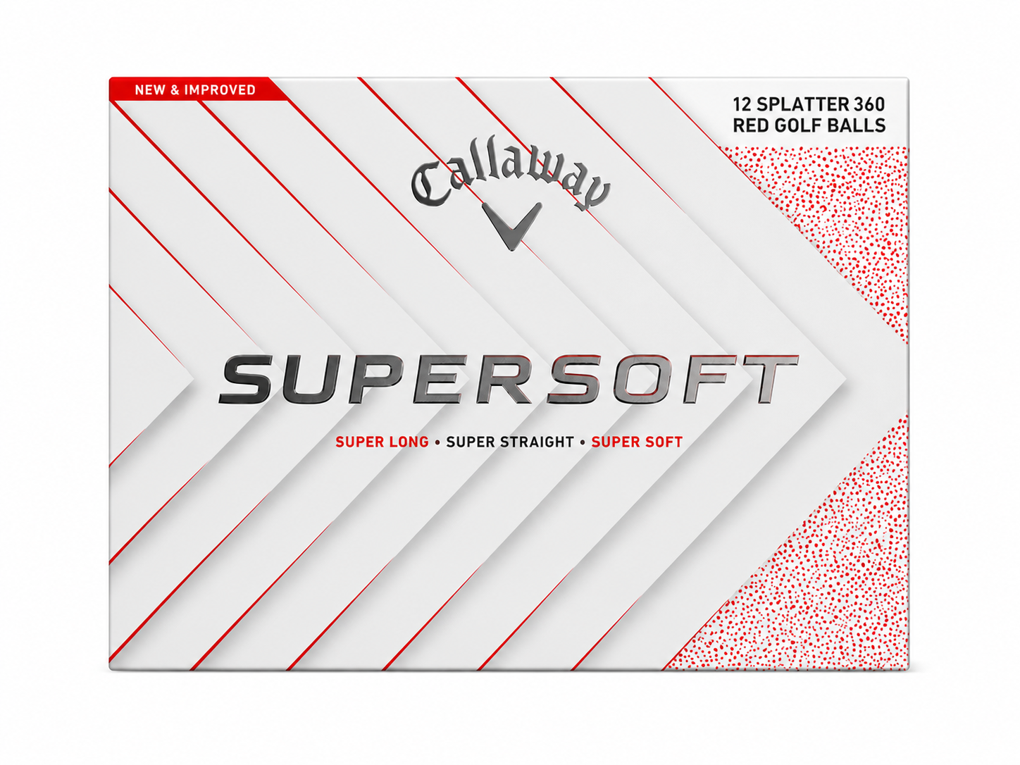 Callaway SuperSoft Splatter 360 Red Golf Balls