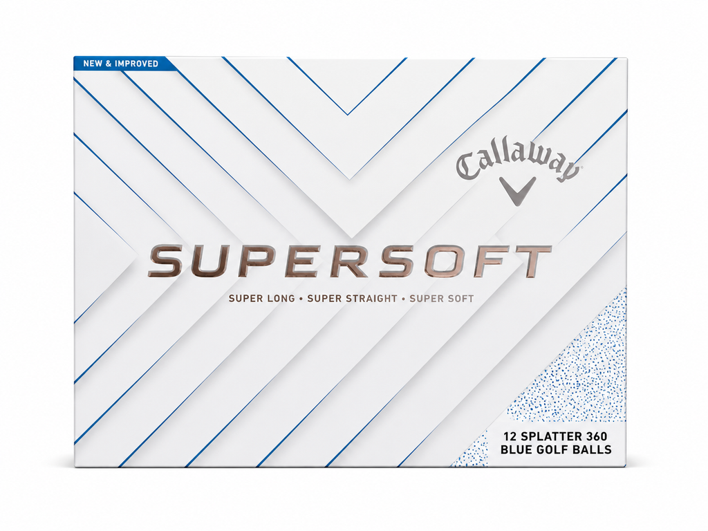 Supersoft Splatter 360 Blue Golf Balls