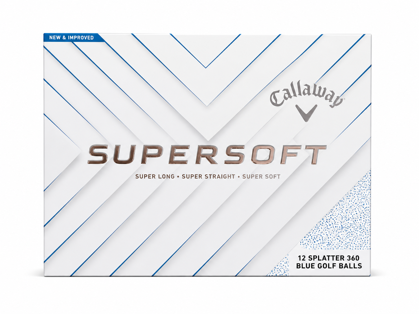Supersoft Splatter 360 Blue Golf Balls