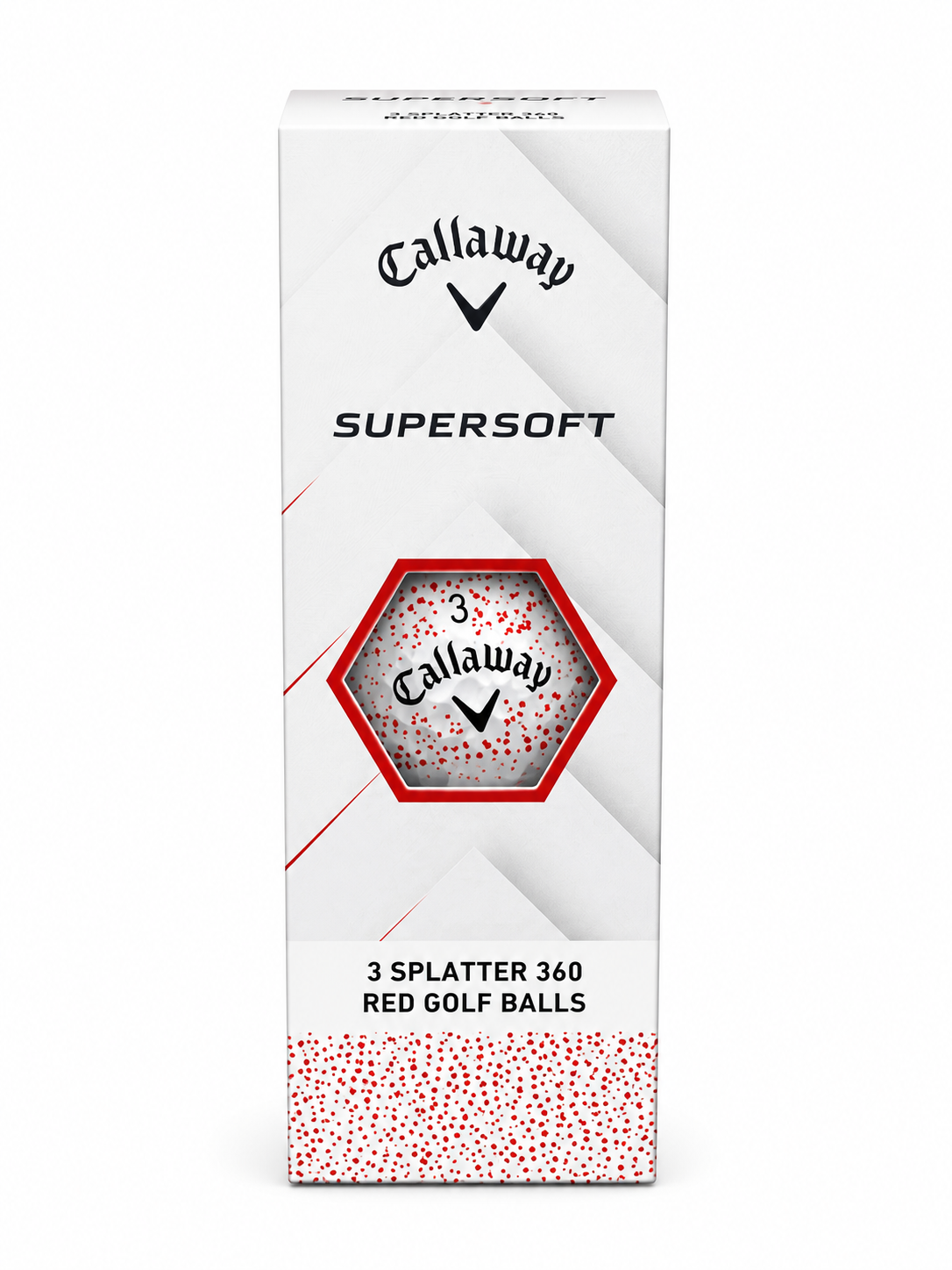 Callaway SuperSoft Splatter 360 Red Golf Balls