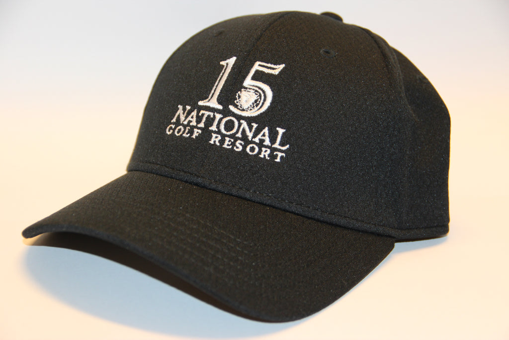 FRONT CRESTED LOGO CAP BLACK