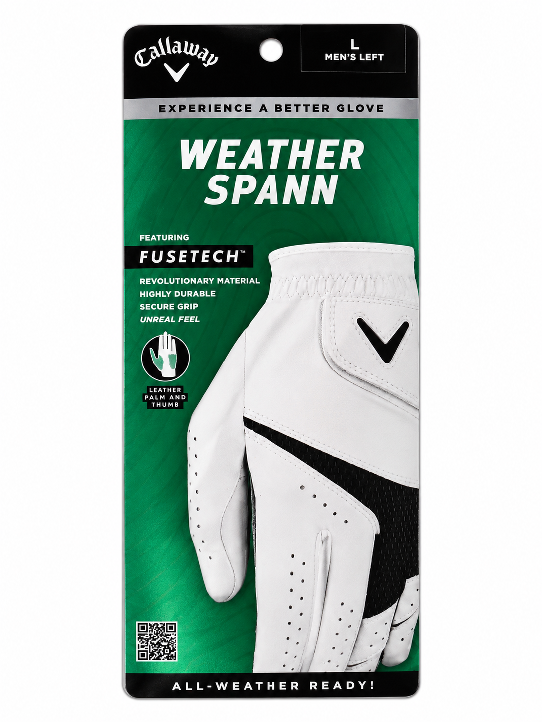 CALLAWAY WEATHER SPANN GLOVE MEN'S LEFT L