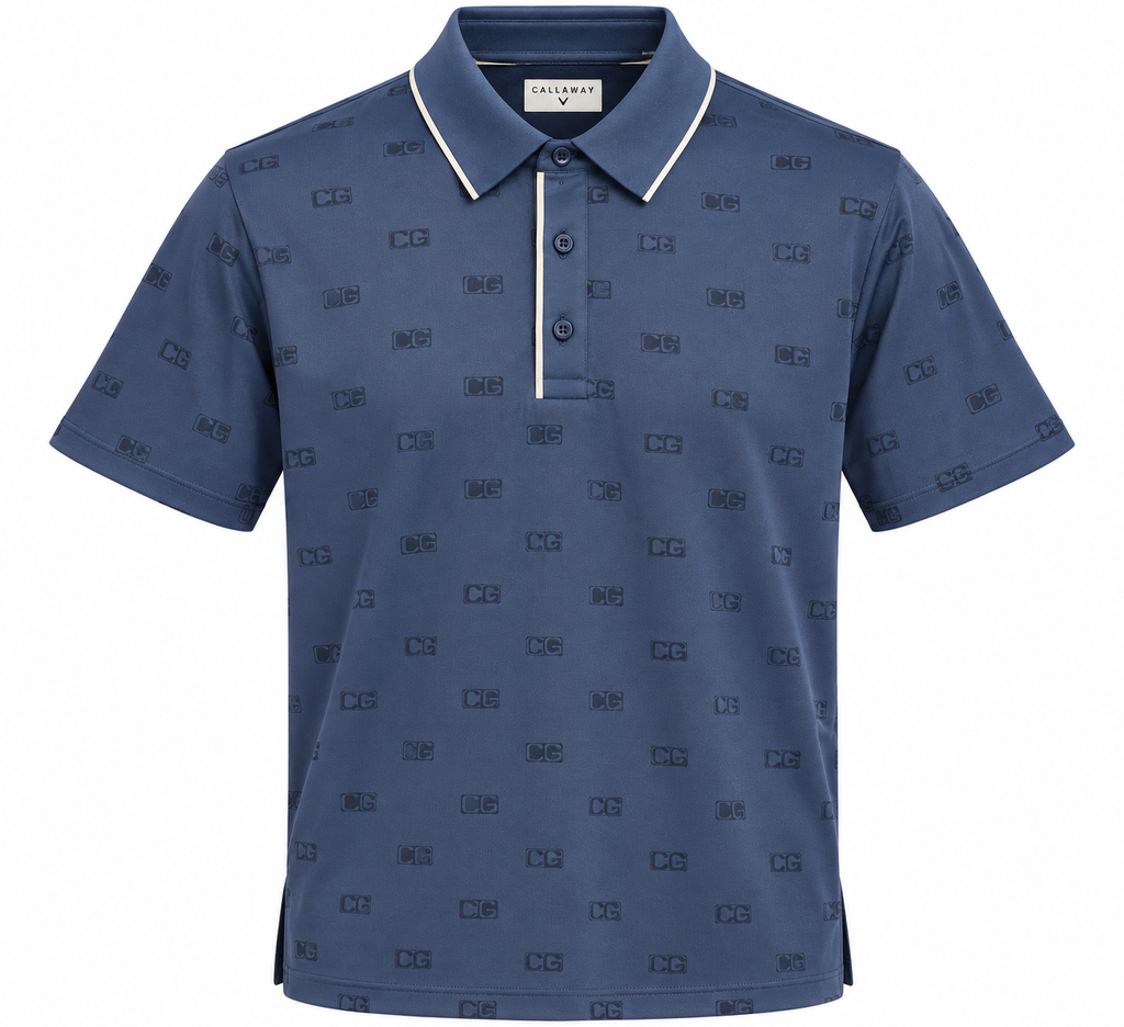 Callaway Legacy Collection Men's Logo Jacquard Golf Polo